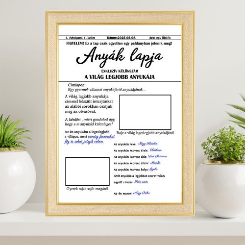 Ajándék_Édesanyáknak_Anyák_lapja_falikép_A4_