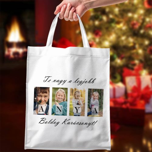 Személyes_ajándék_karácsonyra_Vászontáska_Anyának