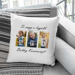 Karácsonyi_ajándék_Párna_A_Legjobb_Apának_3_fotóval