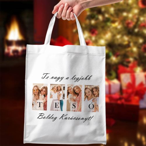 Személyes_ajándék_karácsonyra_Vászontáska_Tesónak