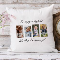 Karácsonyi_ajándék_Párna_A_Legjobb_Papának_4_fotóval