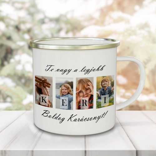 Karácsonyi bögre – Te vagy a legjobb Keresztszülő, 4 fotóval