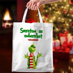 Grincs_táska_Karácsonyi_ajándék_Szeretem_az_embereket
