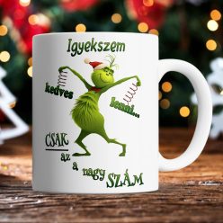 Grincs_bögre_Vicces_ajándék_Igyekszem_kedves_lenni