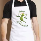 Grincs_kötény_Vicces_ajándék_Igyekszem_kedves_lenni