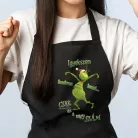 Grincs_kötény_Vicces_ajándék_Igyekszem_kedves_lenni