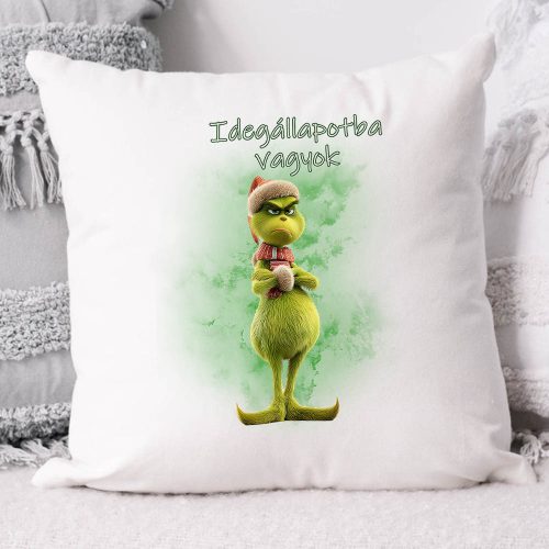 Grincs_párna_Vicces_ajándék_Idegállapotba_vagyok
