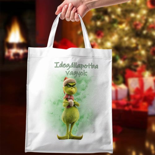 Grincs_vászontáska_Vicces_ajándék_Idegállapotba_vagyok