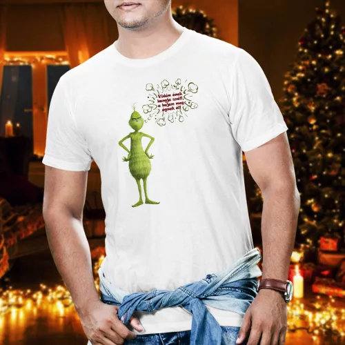 Grincs_férfi_póló_Vicces_ajándék_Vidám_ének_hangja_száll
