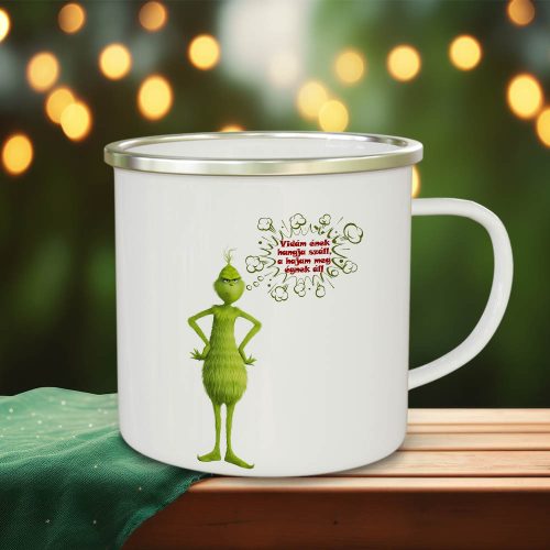 Grincs_bögre_Vicces_ajándék_Vidám_ének_hangja_száll