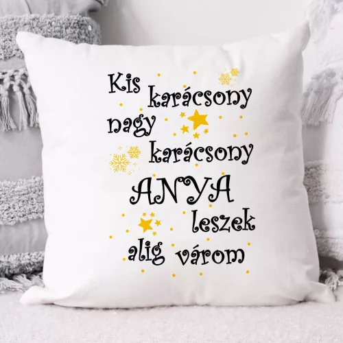 Párna_Anyáknak_Anya_leszel_Karácsonyi_ajándék