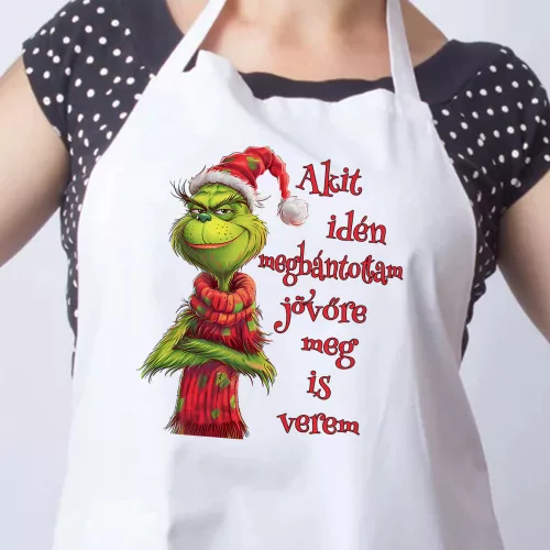 Grincses_Karácsonyi_Kötény_Vicces_Ajándék_
