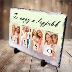 Egyedi kőlap - Te vagy a legjobb Tesó, 4 fotóval