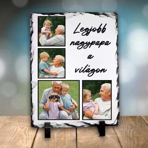 Kőlap Nagypapának - Egyedi fényképekkel