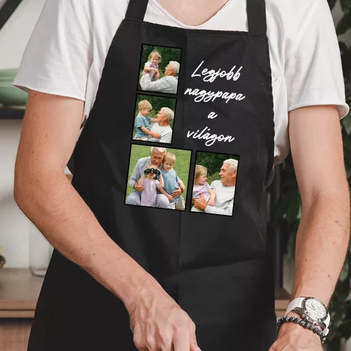 Kötény_Nagypapának_Egyedi_Fényképes_Ajándék_Sütéshez