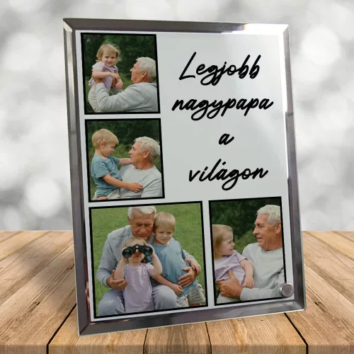 Üvegfotó Nagypapának - Egyedi fényképekkel