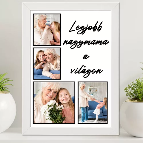 Falikép A3 Nagymamának - Egyedi fényképekkel