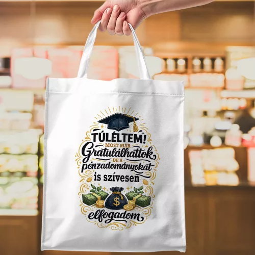 "Túléltem!" – Vicces Ballagási Vászontáska