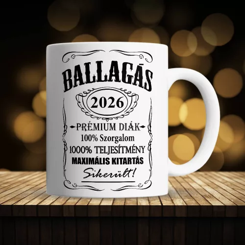 "Prémium Diák" – Ballagási Bögre Választható Évszámmal