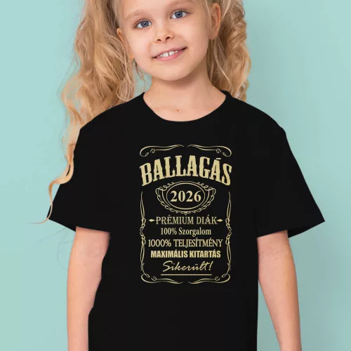 "Prémium Diák" – Gyerek Ballagási Póló Választható Évszámmal