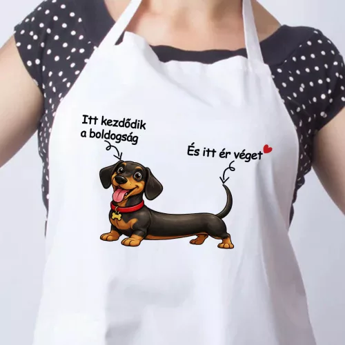 Tacsis_kötény_Ajándék_kutyabarátoknak_Boldogság