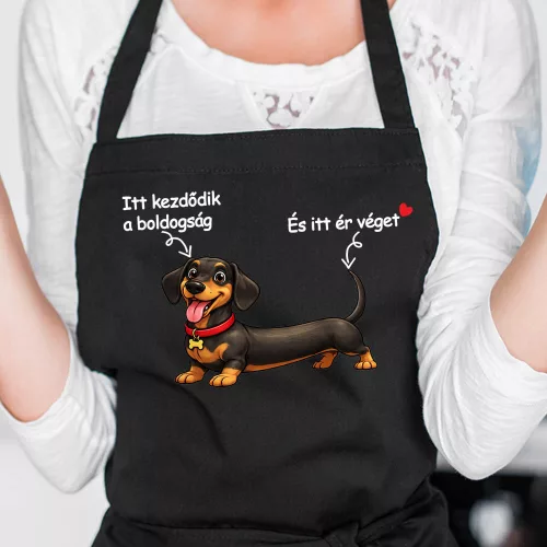 Tacsis_kötény_Ajándék_kutyabarátoknak_Boldogság
