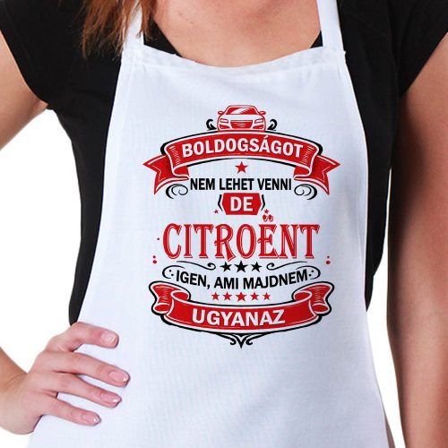 Autós feliratos kötény - Citroen rajongóknak