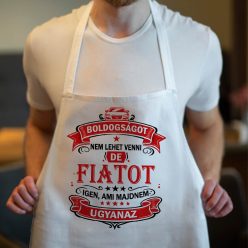 Autós feliratos kötény - Fiat rajongóknak