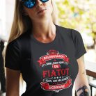 Autós feliratos női póló - Fiat rajongóknak
