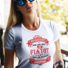 Autós feliratos női póló - Fiat rajongóknak