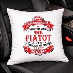 Autós feliratos párna - Fiat rajongóknak