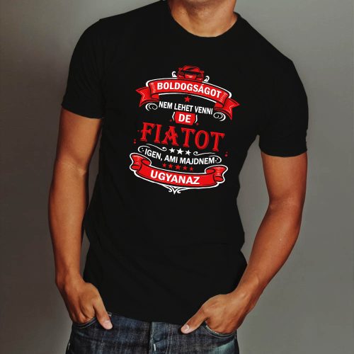 Autós feliratos póló - Fiat rajongóknak
