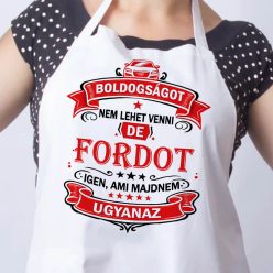 Autós feliratos kötény - Ford rajongóknak