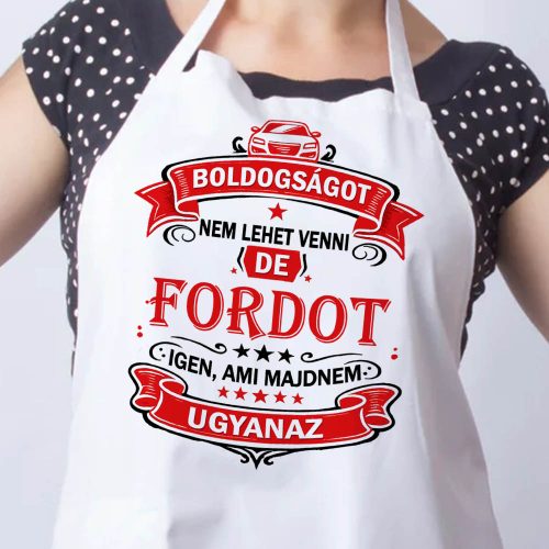 Autós feliratos kötény - Ford rajongóknak