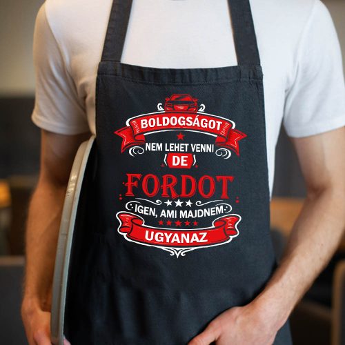 Autós feliratos kötény - Ford rajongóknak