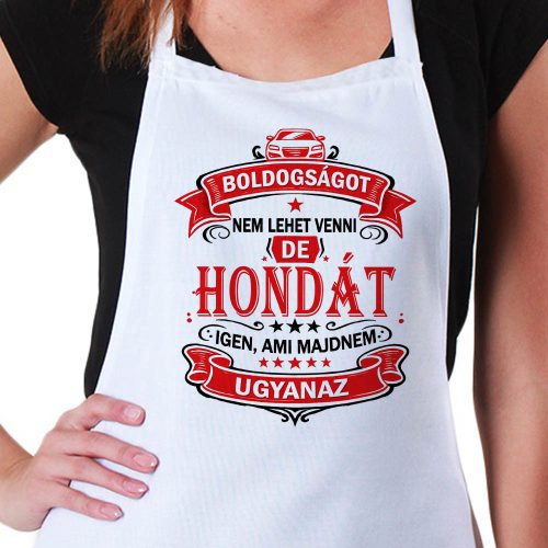 Autós feliratos kötény - Honda rajongóknak