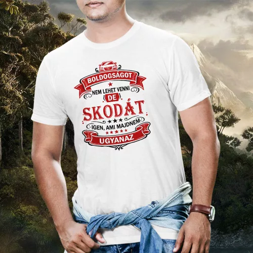 Autós feliratos póló - Skoda rajongóknak