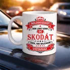 Autós feliratos bögre - Skoda rajongóknak