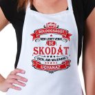 Autós feliratos kötény - Skoda rajongóknak