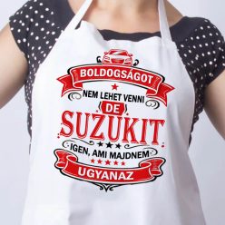 Autós feliratos kötény - Suzuki rajongóknak