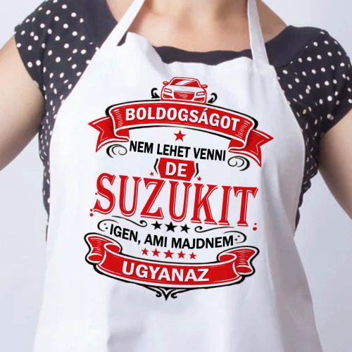 Autós feliratos kötény - Suzuki rajongóknak