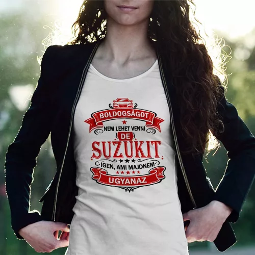 Autós feliratos női póló - Suzuki rajongóknak