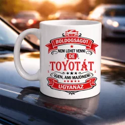 Autós feliratos bögre - Toyota rajongóknak