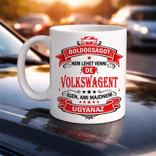Autós feliratos bögre - Volkswagen rajongóknak