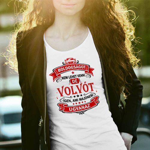 Autós feliratos női póló - Volvo rajongóknak