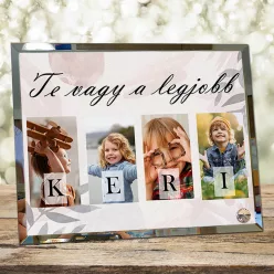   Fényképes fotóüveg 4 saját fotóval – Keresztszülőknek