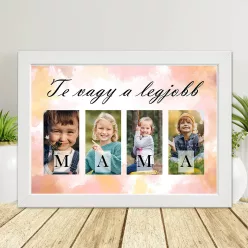   Fényképes MAMA falikép 4 saját fotóval – Személyre szabott ajándék