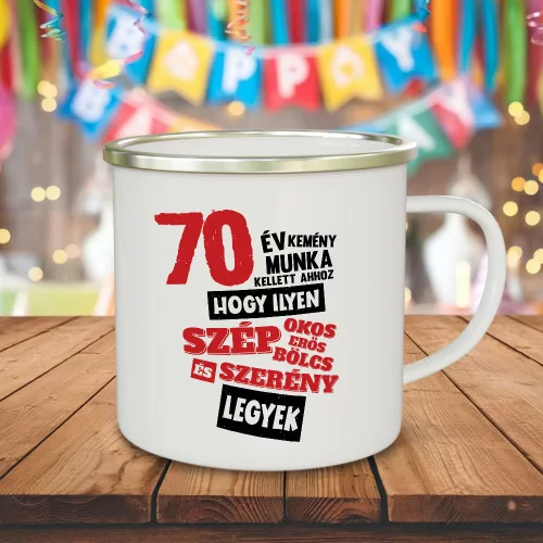 Egyedi évszámos szülinapos bögre - Szép, szerény legyek