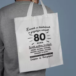   Szülinapi vászontáska - Választható életkorral, Humoros felirat