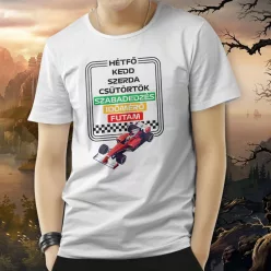 Autóverseny_póló_Humoros_autós_ajándék